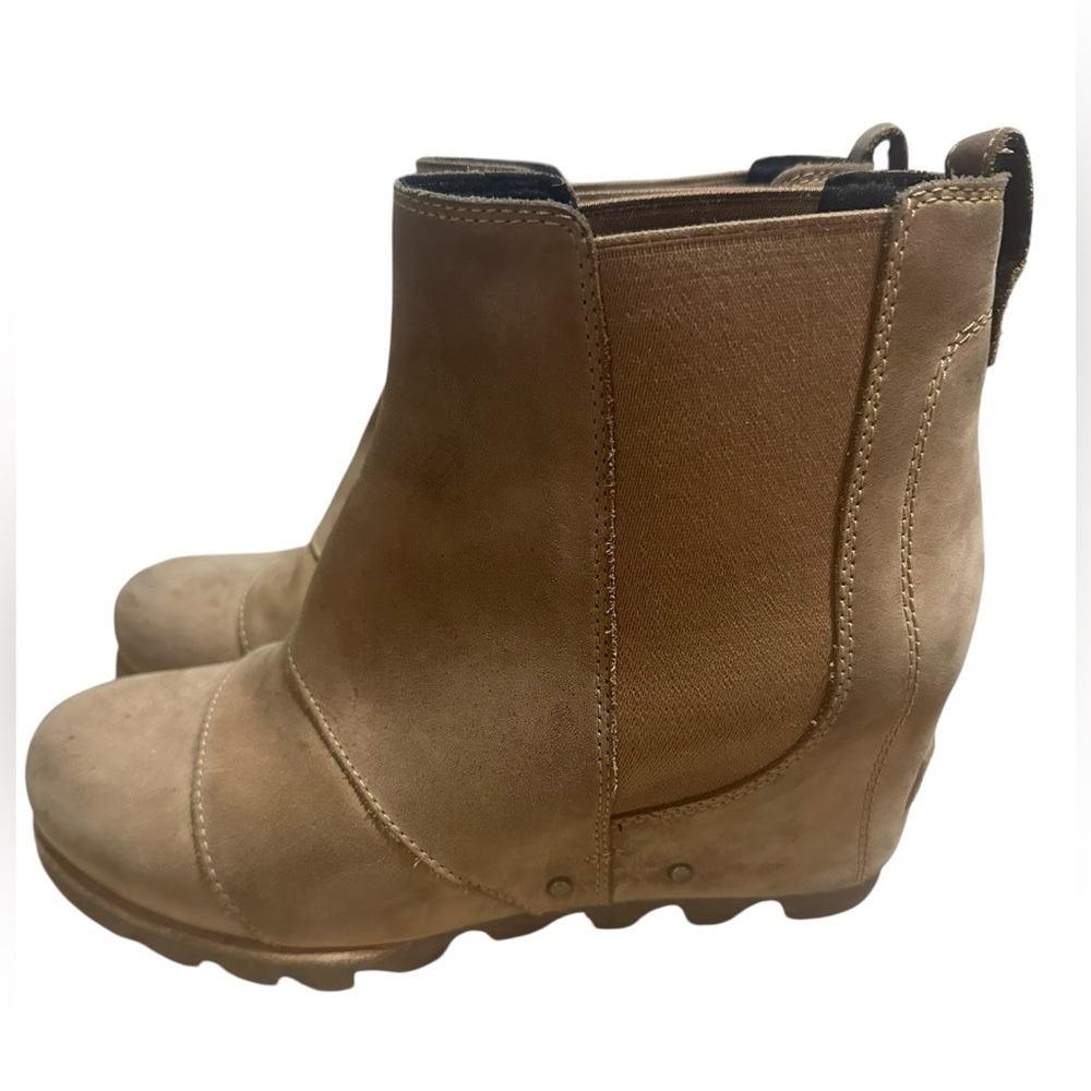 Sorel Brown Tan Women's Heeled Boots Booties 8.5